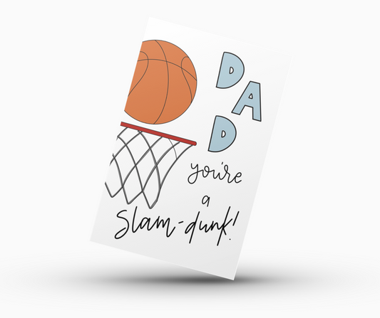 Father's Day Card Color-In Printable - Basketball