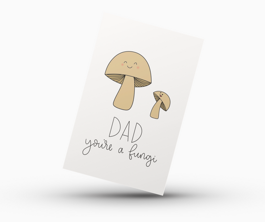 Father's Day Card Color-In Printable - Mushrooms