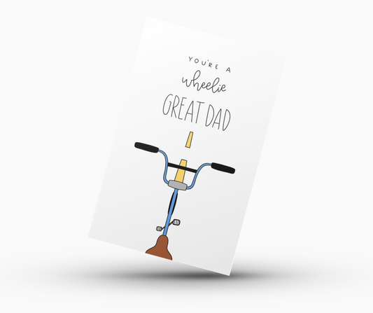Father's Day Card Color-In Printable - Bike