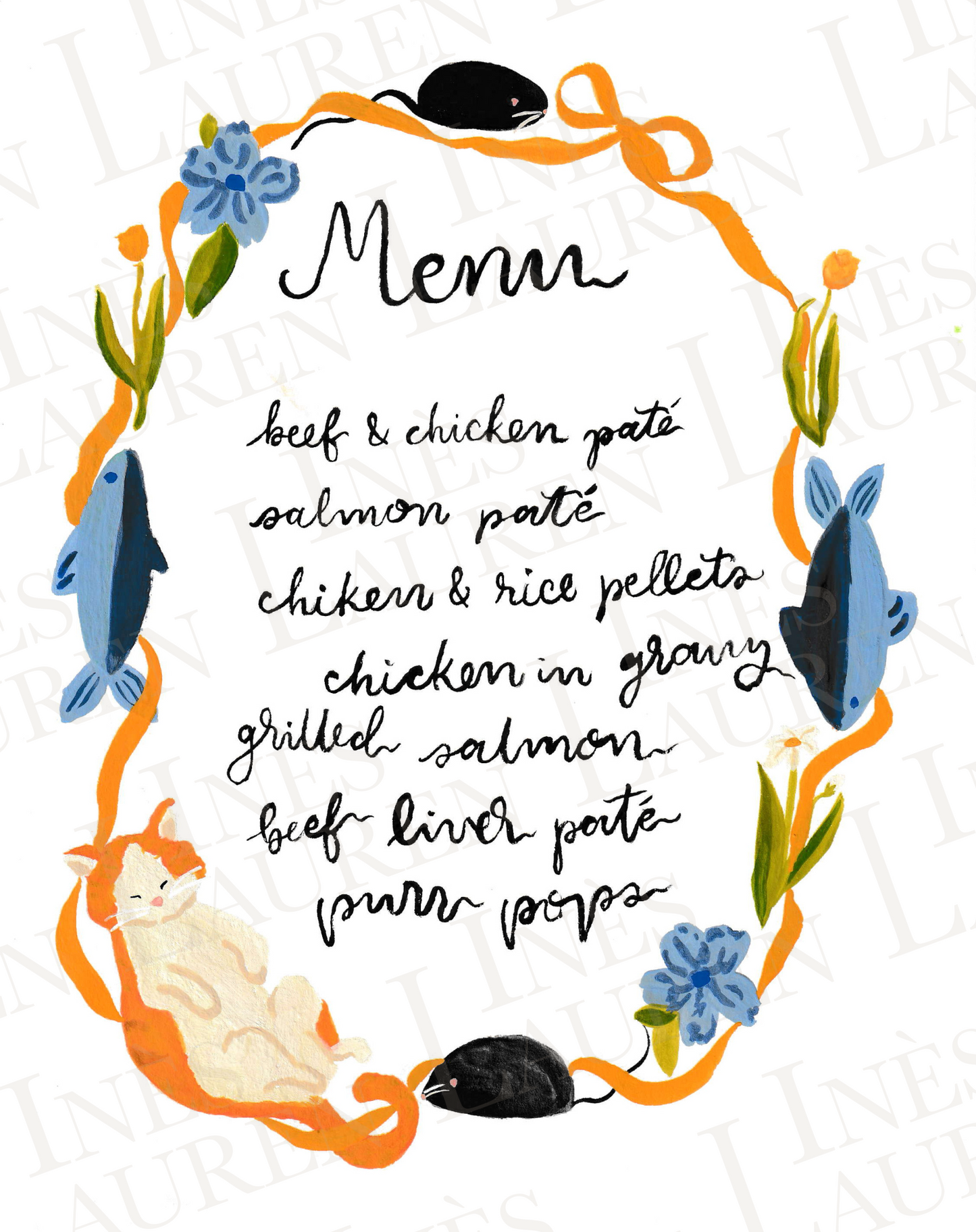 Custom Hand-Painted Pet Menu
