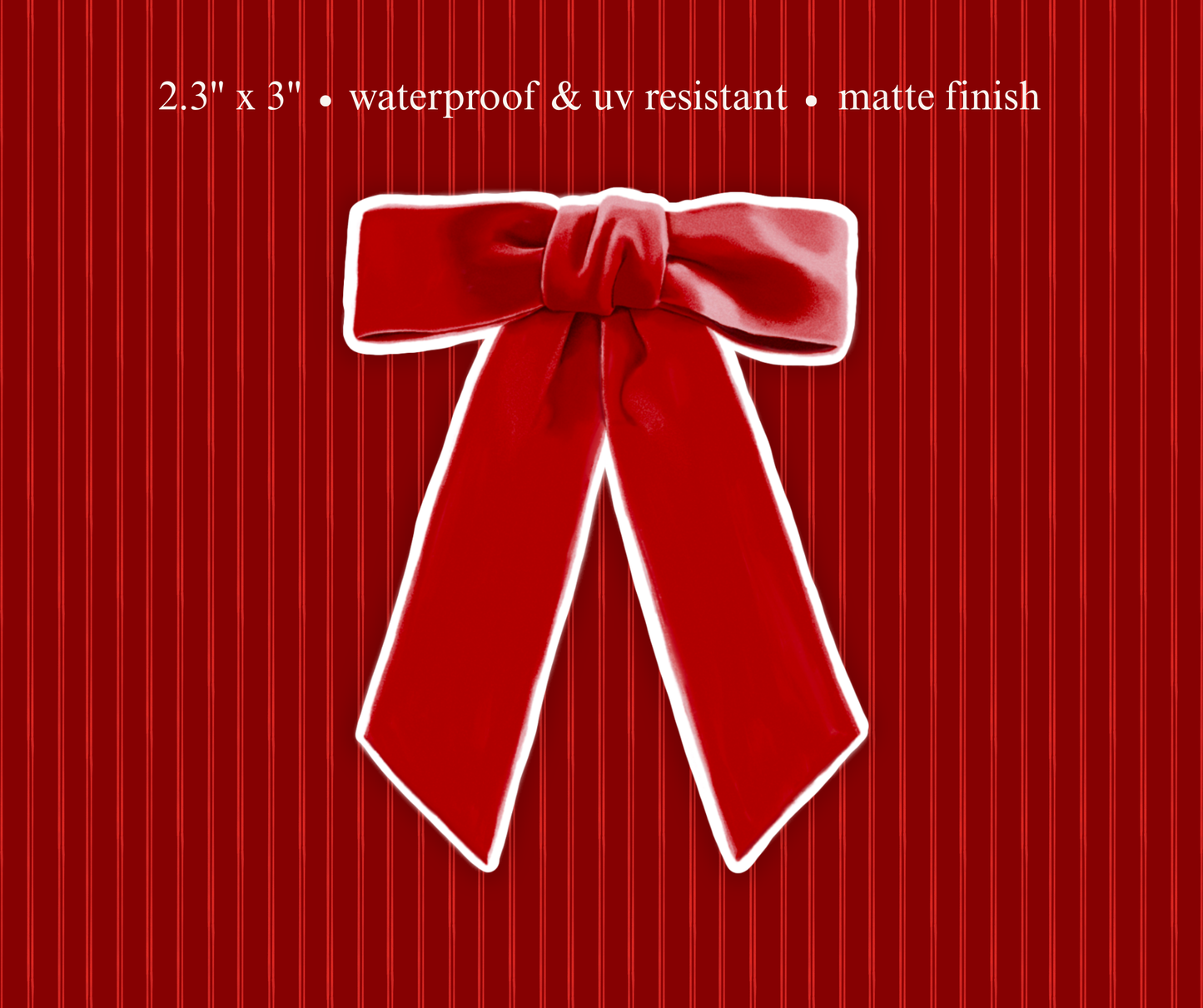Red Velvet Bow Sticker