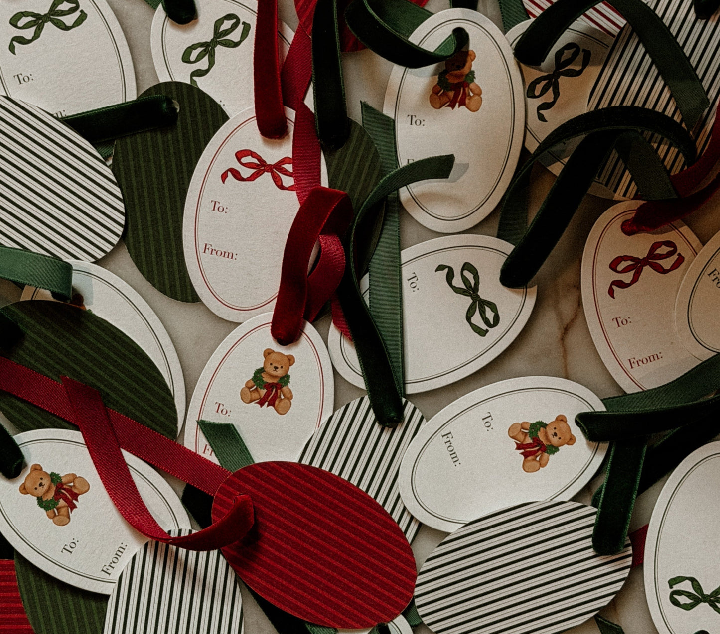 Red Bow Gift Tags