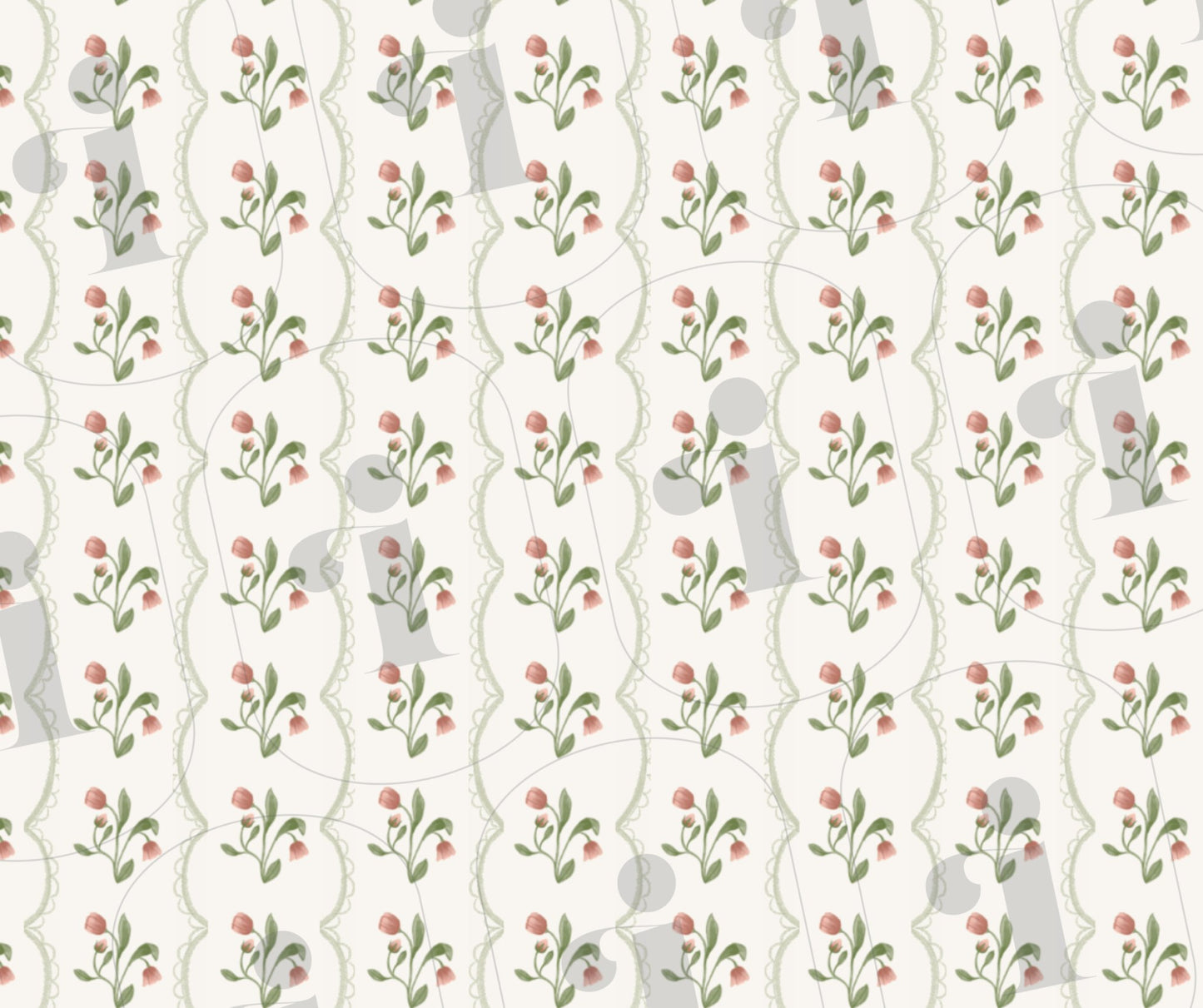 Annie Vintage Computer Wallpaper Pattern - Plan with Inès