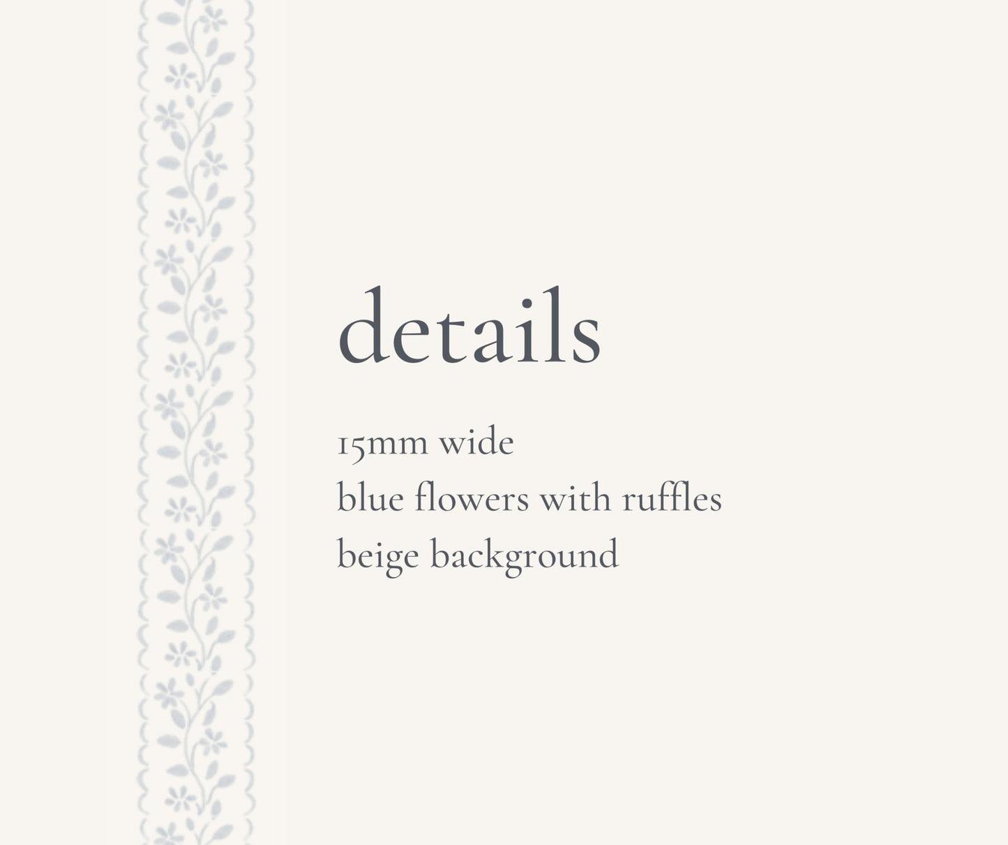 Blue Floral Lace Washi Tape - Plan with Inès