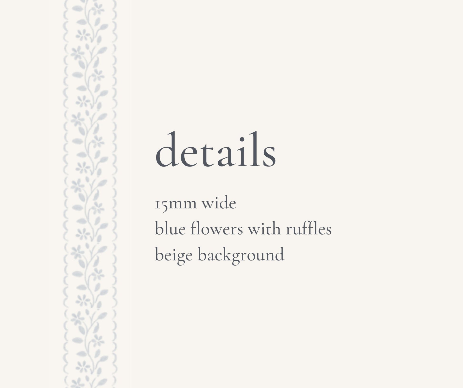 Blue Floral Lace Washi Tape - Plan with Inès