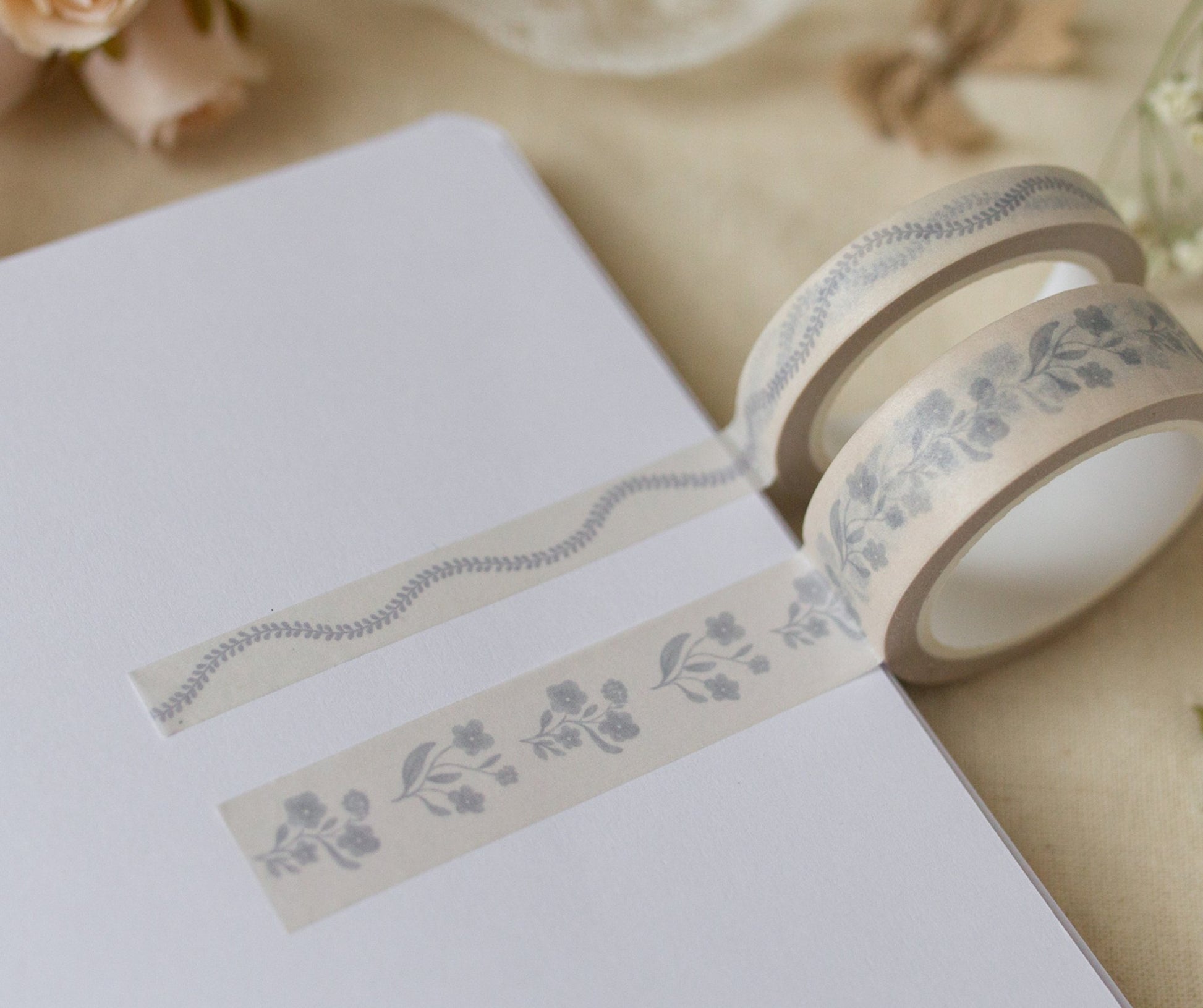 Blue Flower Washi Tape - Plan with Inès