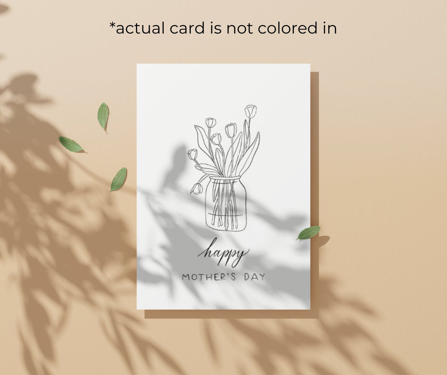 Bouquet Mother's Day Coloring Card - Plan with Inès