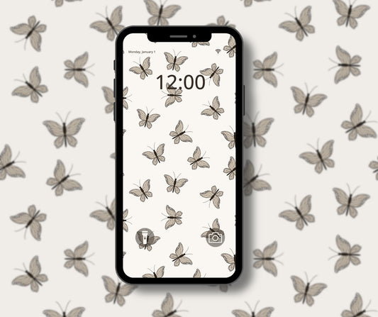 Butterfly Cottagecore Phone Wallpaper - Plan with Inès