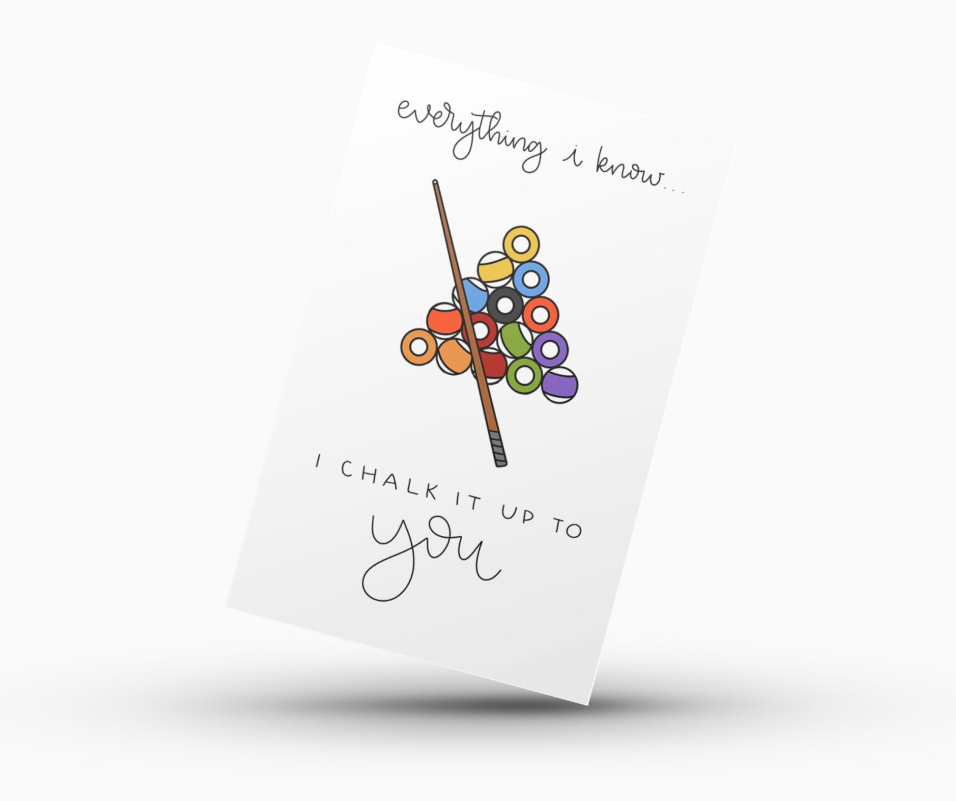 Card Color - In Printable - Billiards - Plan with Inès