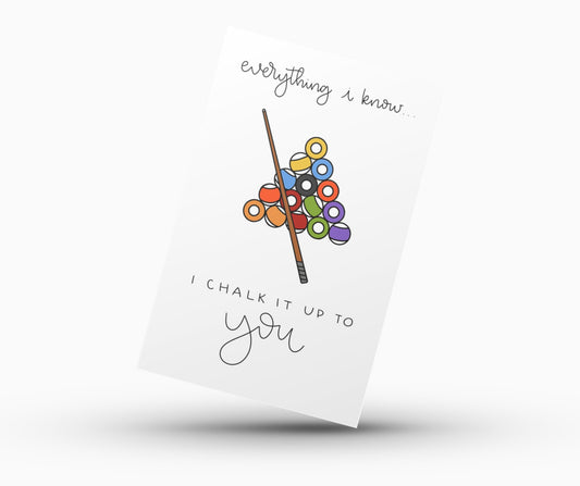 Card Color - In Printable - Billiards - Plan with Inès