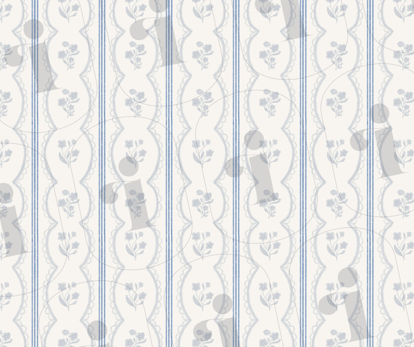 Daphne Vintage Computer Wallpaper Pattern - Plan with Inès