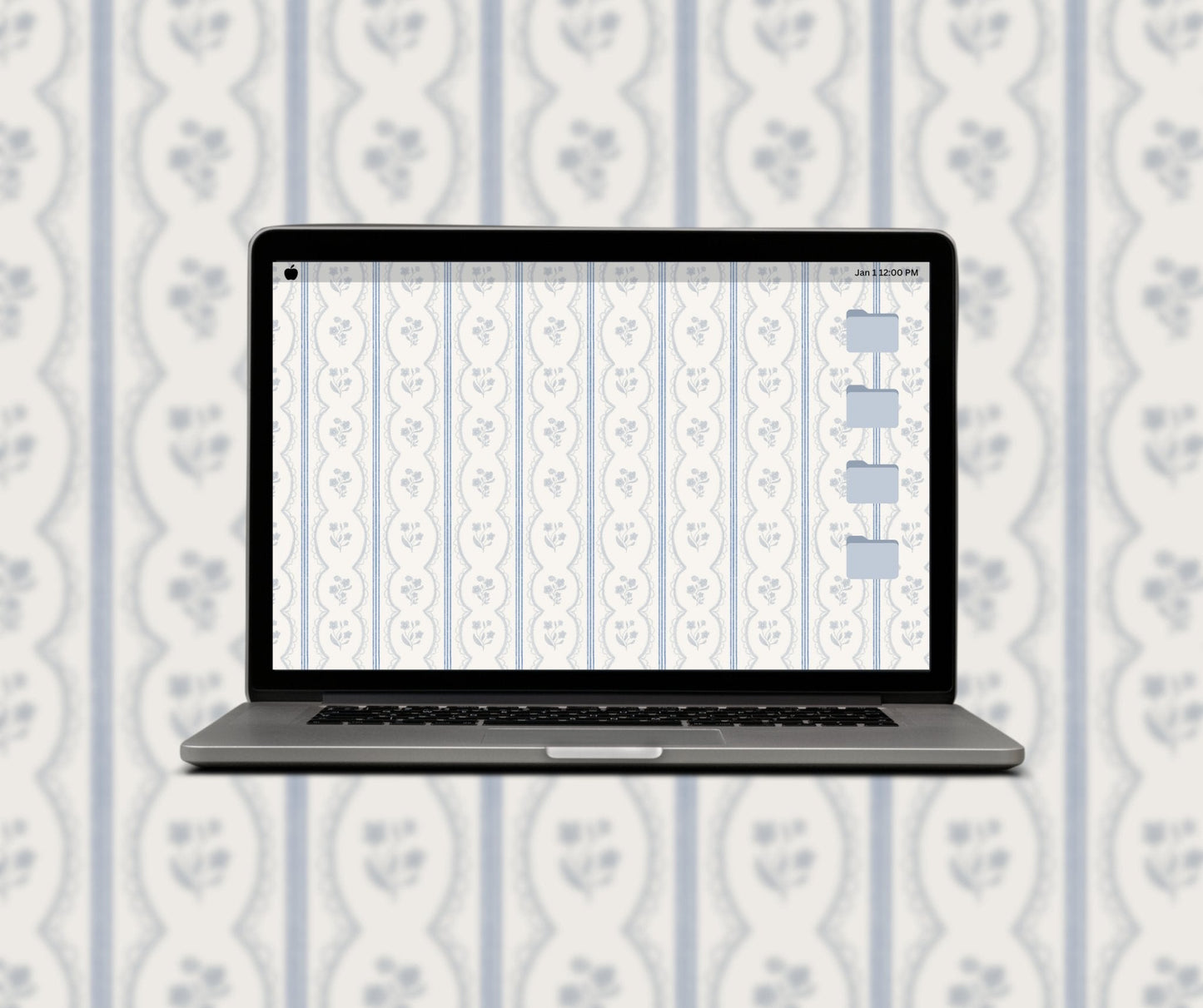 Daphne Vintage Computer Wallpaper Pattern - Plan with Inès