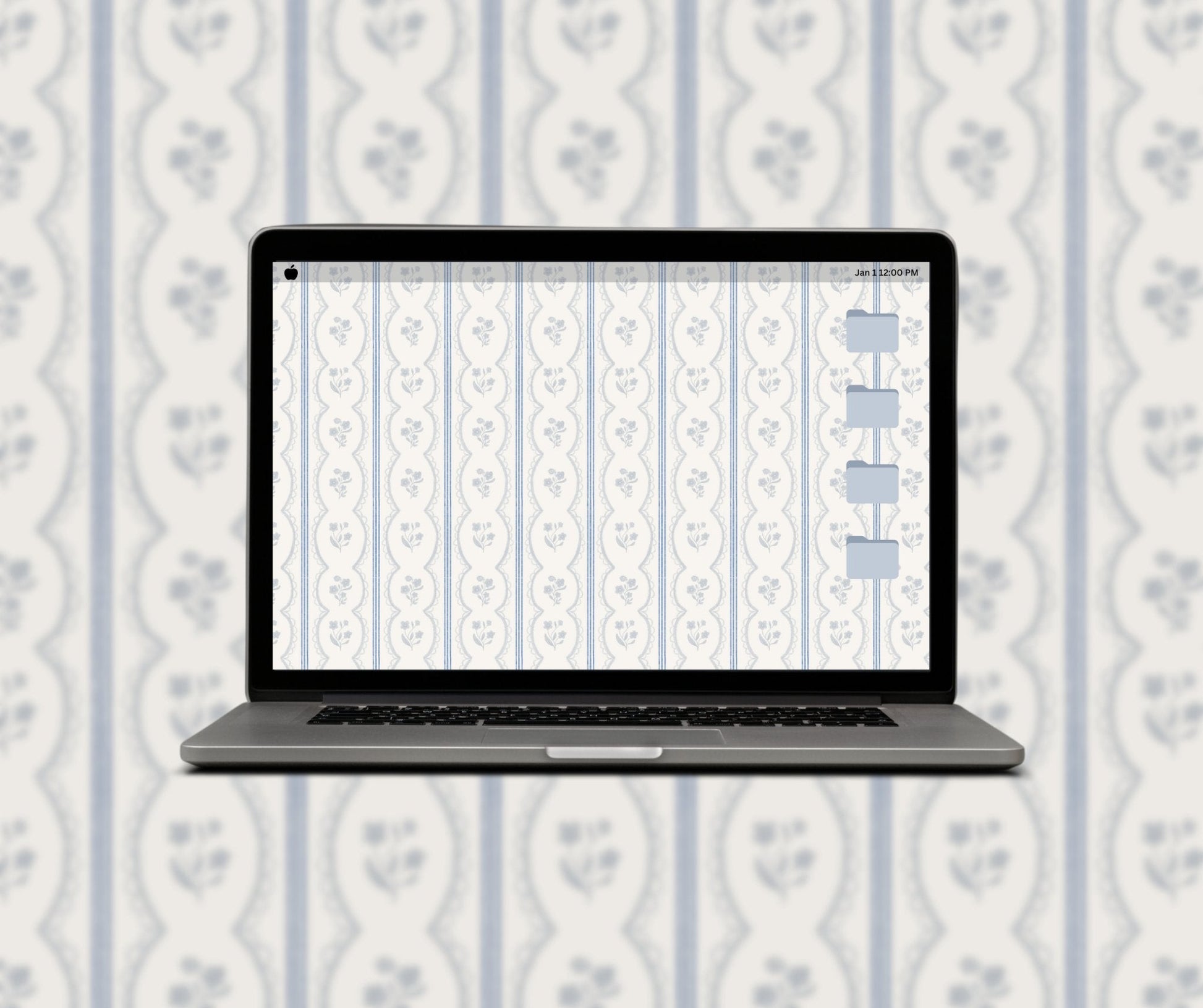 Daphne Vintage Computer Wallpaper Pattern - Plan with Inès