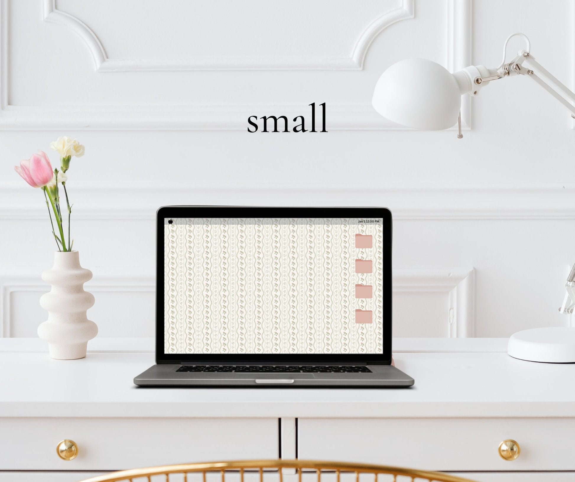 Eloise Vintage Computer Wallpaper Pattern - Plan with Inès