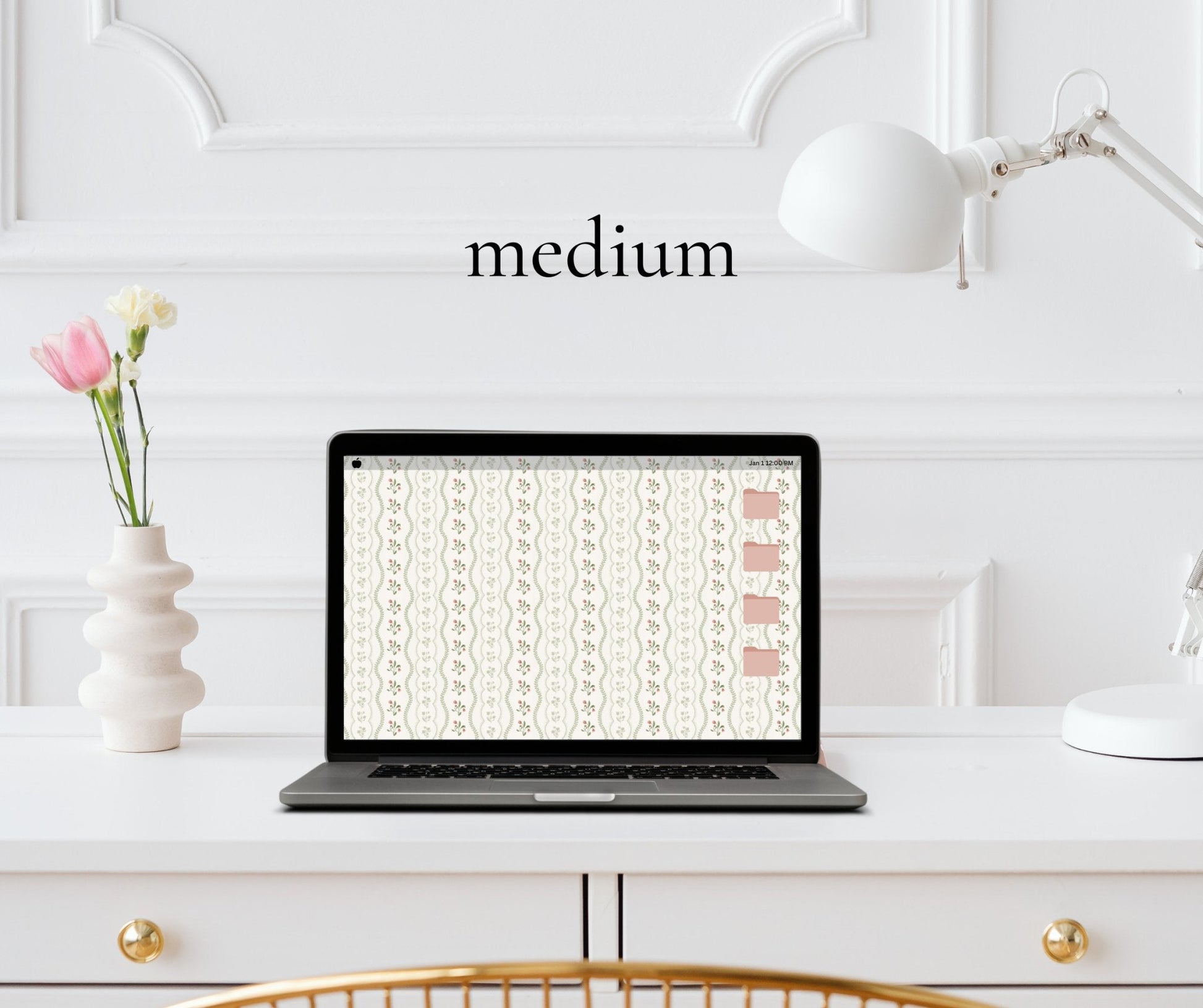 Eloise Vintage Computer Wallpaper Pattern - Plan with Inès