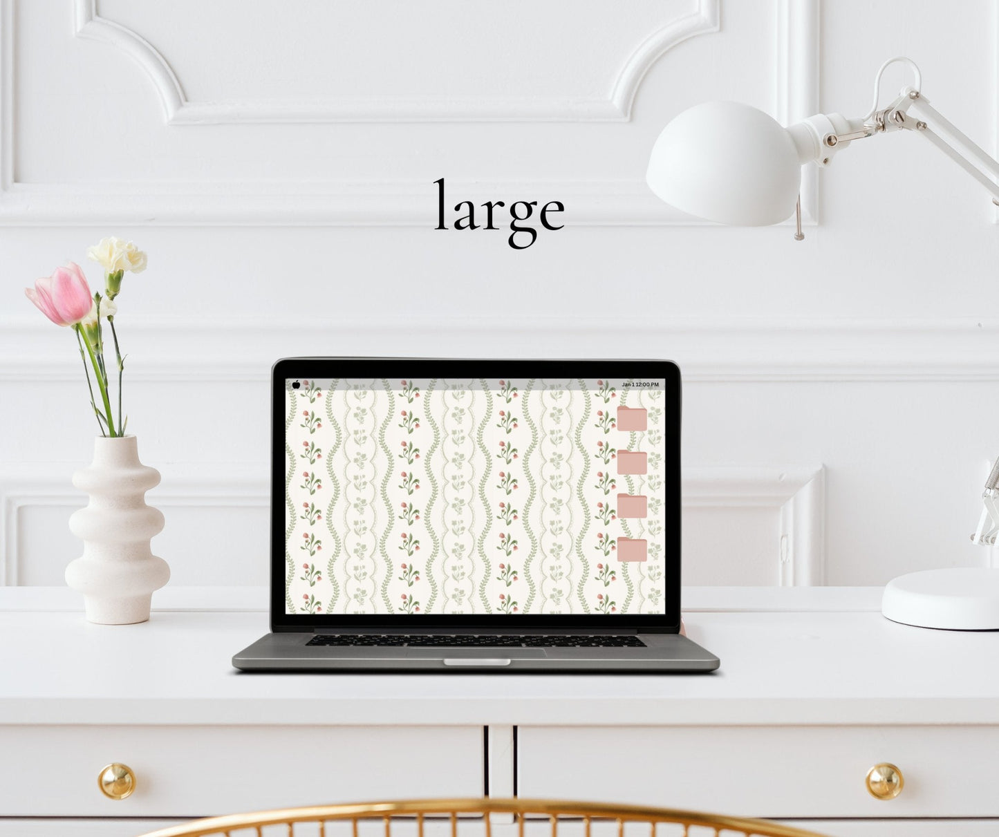 Eloise Vintage Computer Wallpaper Pattern - Plan with Inès
