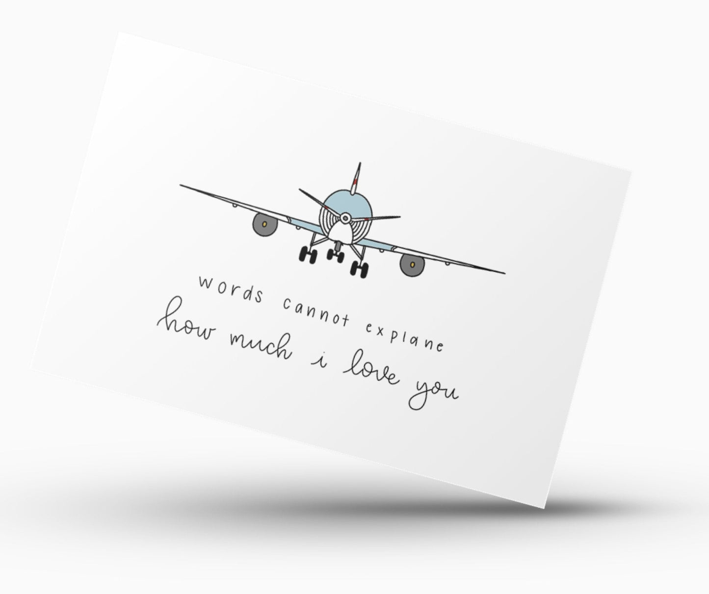 Father's Day Card Color - In Printable - Airplane - Plan with Inès
