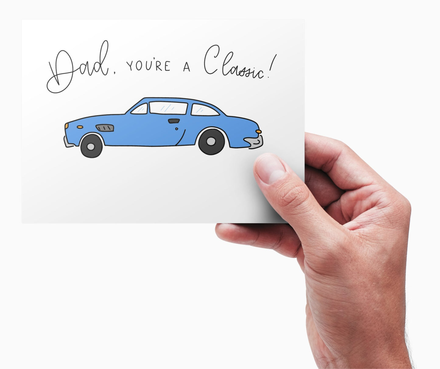 Father's Day Card Color - In Printable - Car - Plan with Inès
