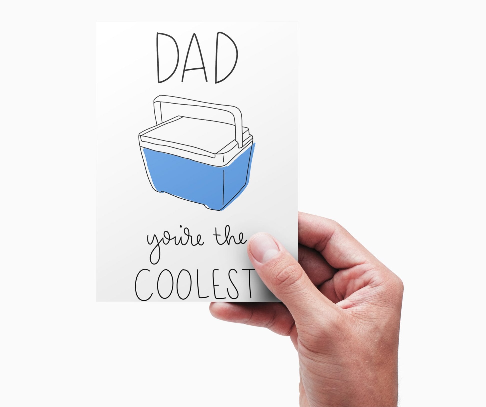 Father's Day Card Color - In Printable - Cooler - Plan with Inès