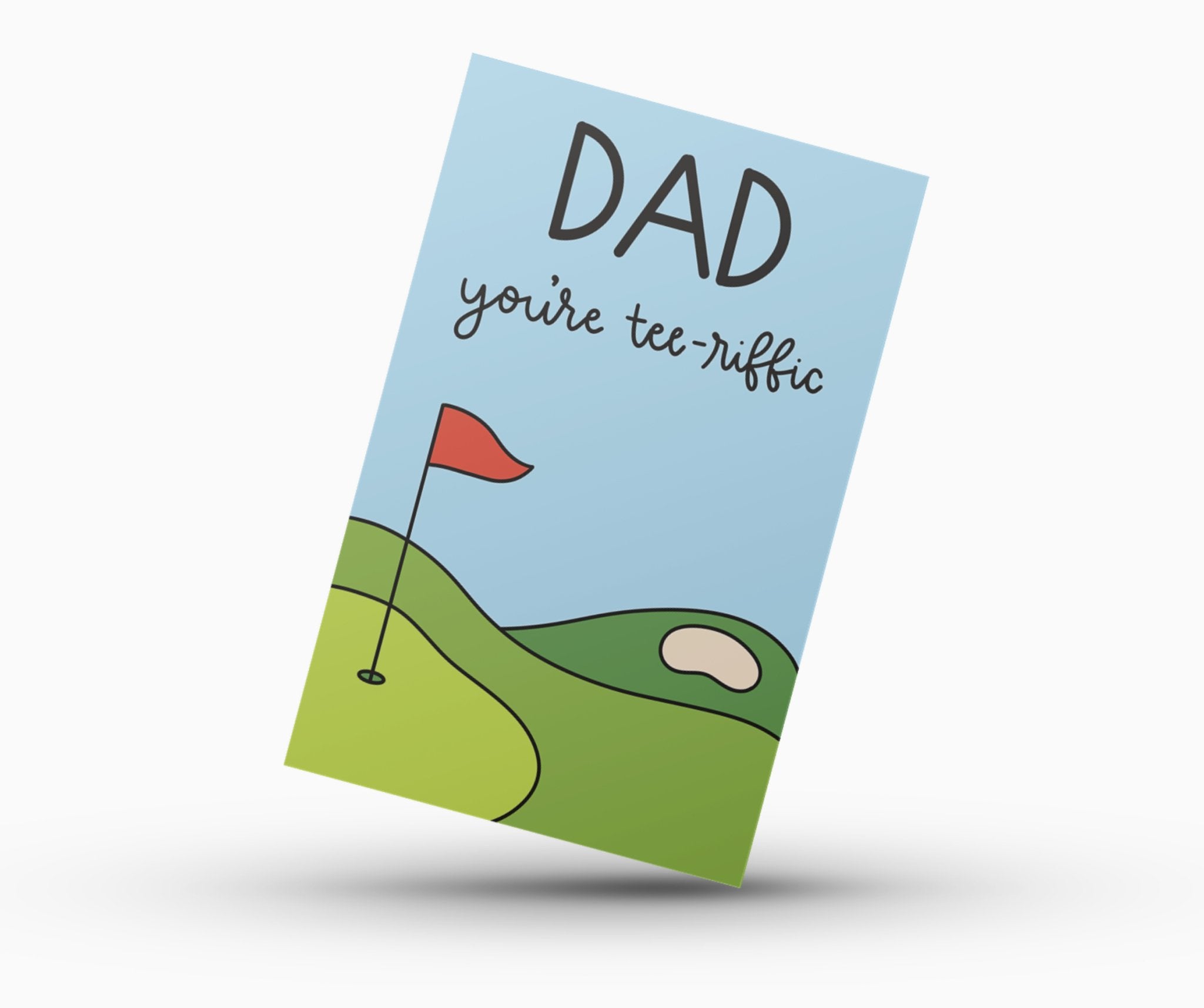 Father's Day Card Color-In Printable Golf Theme – Plan with Inès
