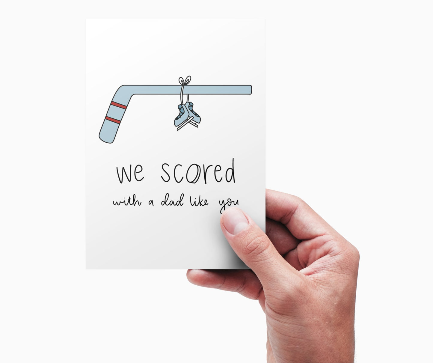 Father's Day Card Color - In Printable - Hockey - Plan with Inès