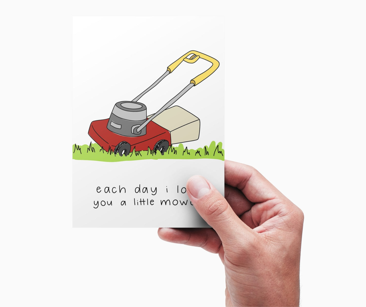 Father's Day Card Color - In Printable - Lawn Mower - Plan with Inès