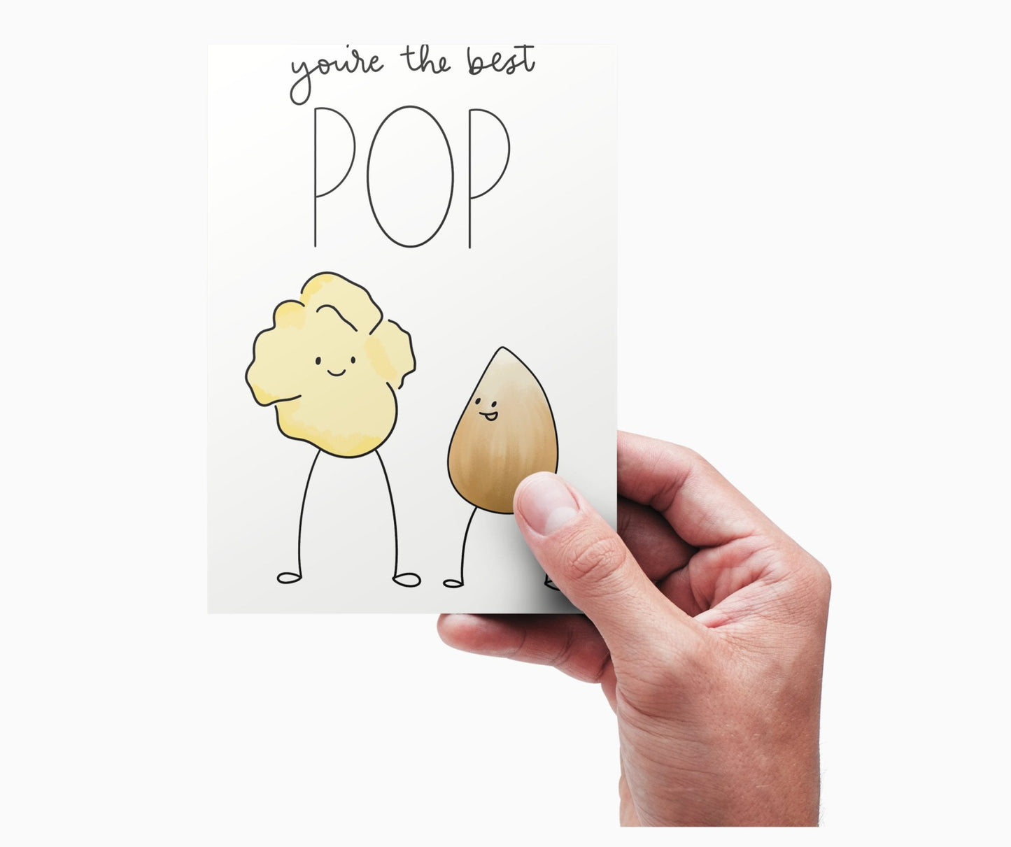 Father's Day Card Color - In Printable - Popcorn Theme 1 - Plan with Inès