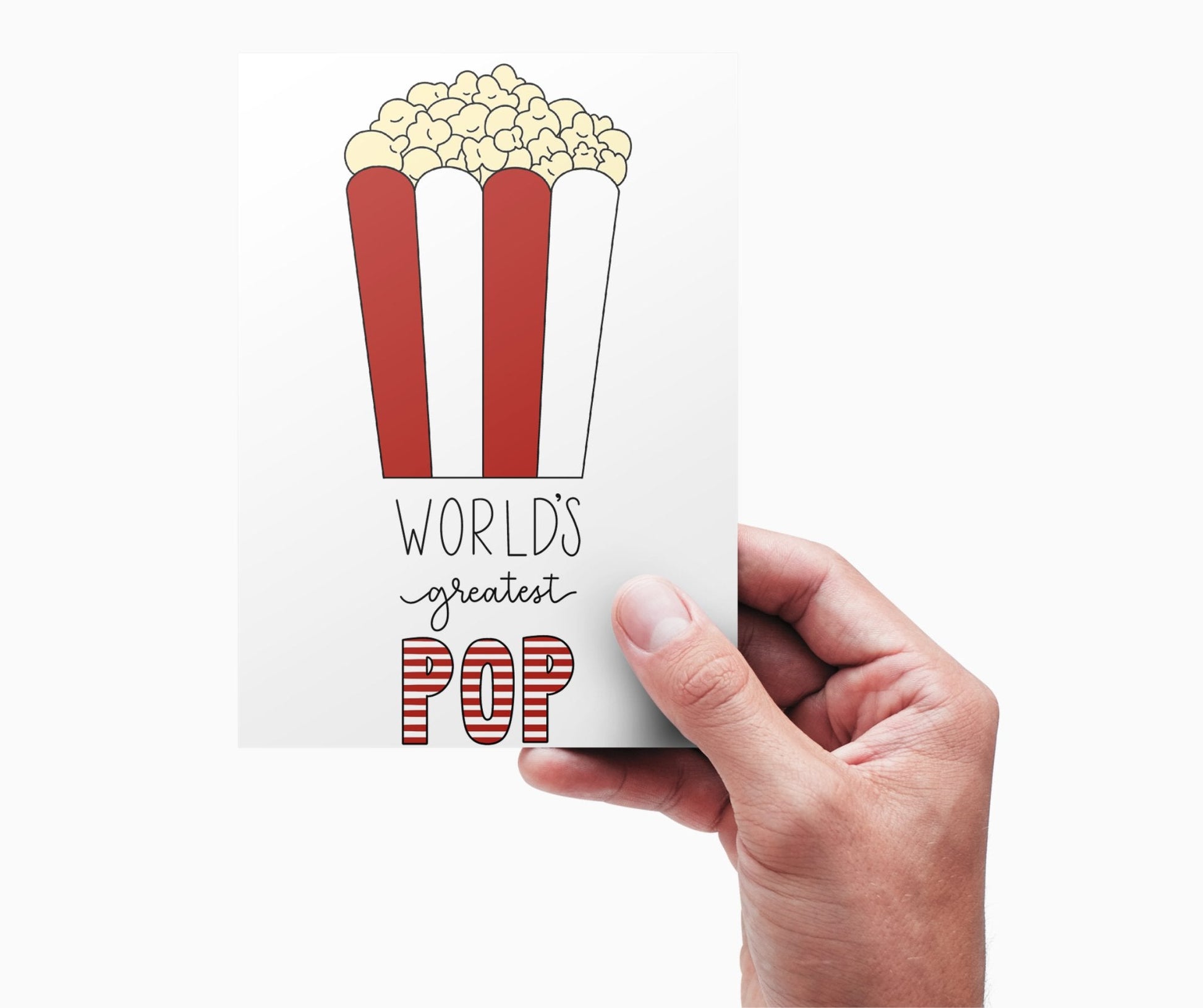 Father's Day Card Color - In Printable - Popcorn Theme 2 - Plan with Inès