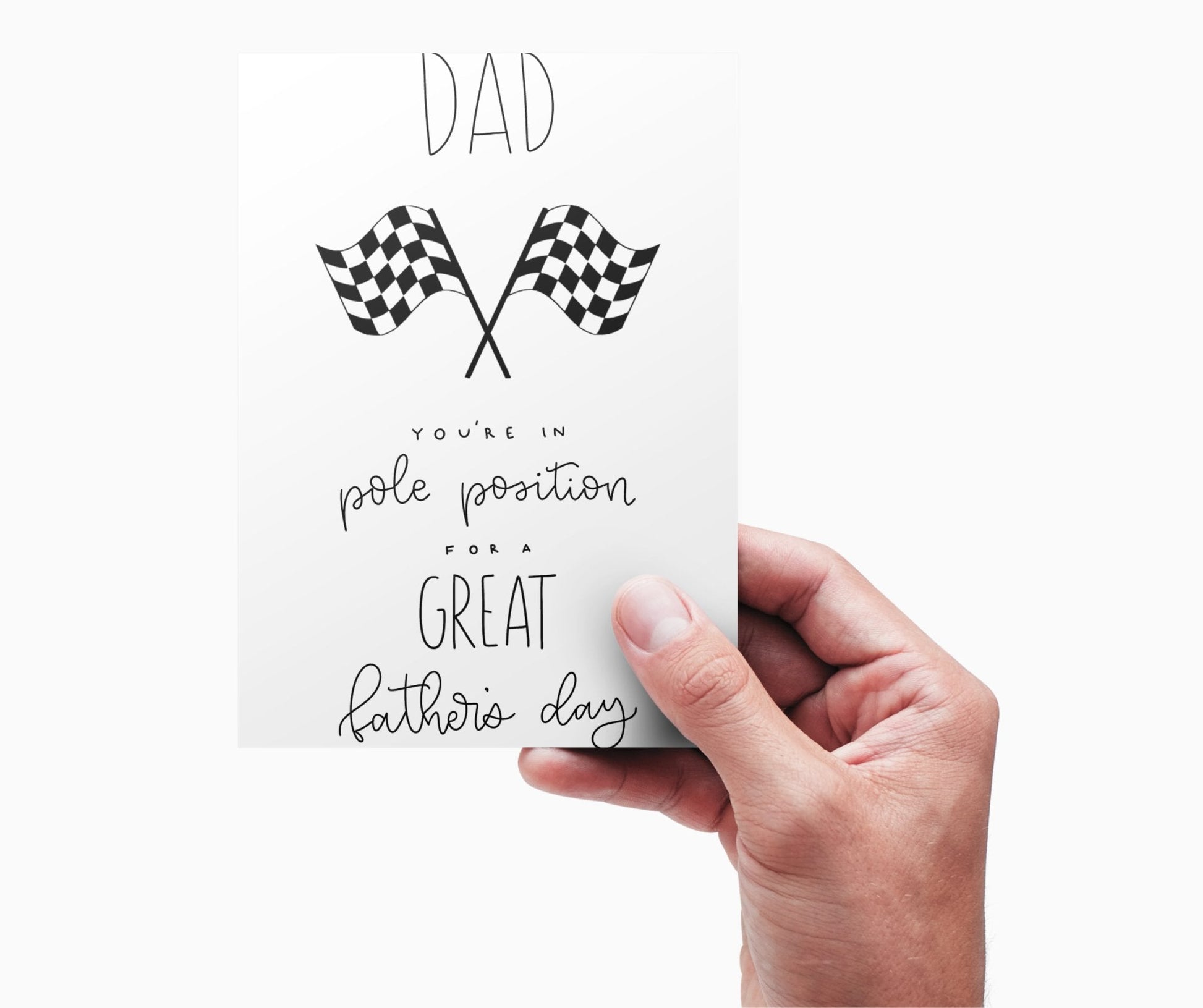 Father's Day Card Printable - Racing - Plan with Inès