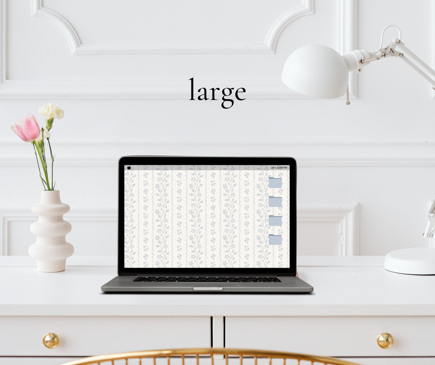 Francesca Vintage Computer Wallpaper Pattern - Plan with Inès
