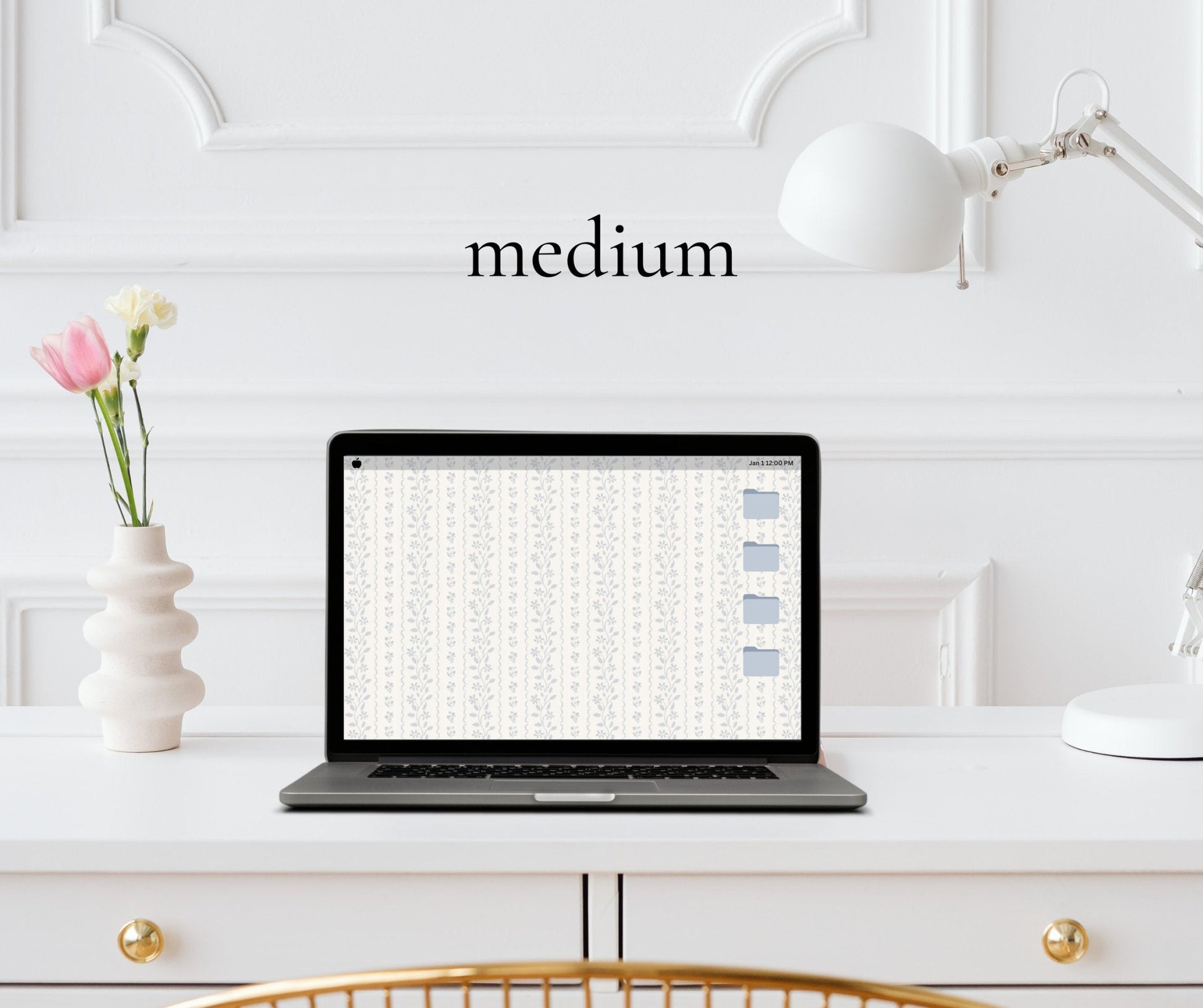 Francesca Vintage Computer Wallpaper Pattern - Plan with Inès