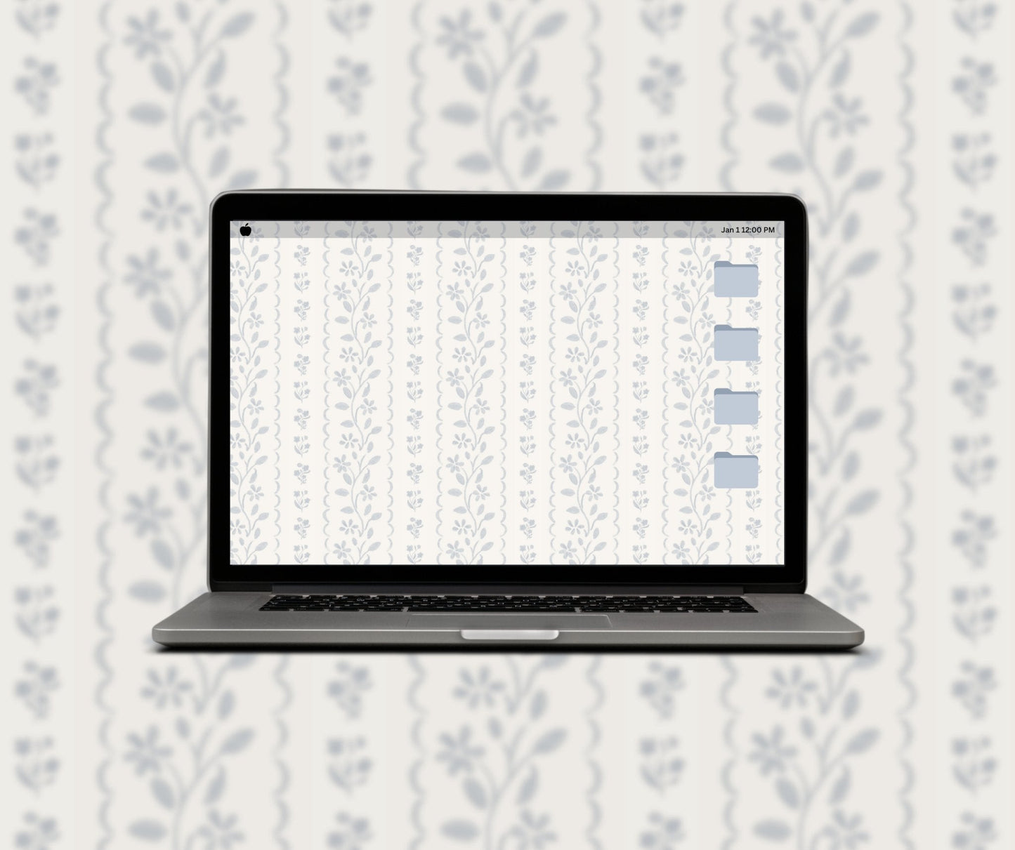 Francesca Vintage Computer Wallpaper Pattern - Plan with Inès