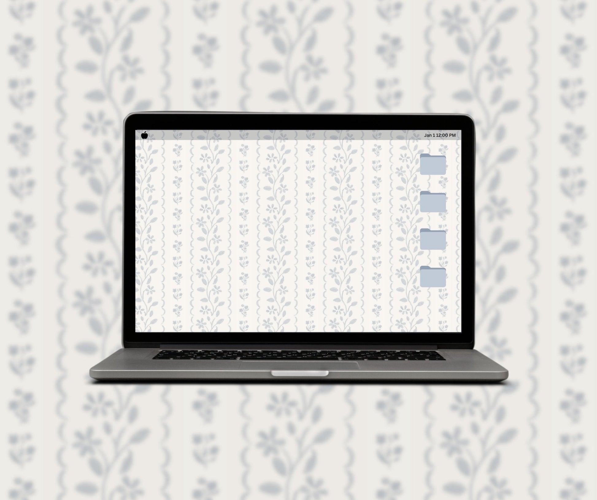 Francesca Vintage Computer Wallpaper Pattern - Plan with Inès
