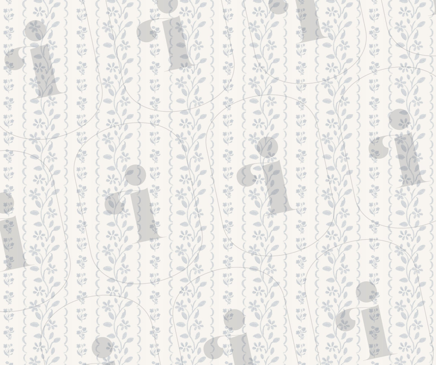 Francesca Vintage Computer Wallpaper Pattern - Plan with Inès