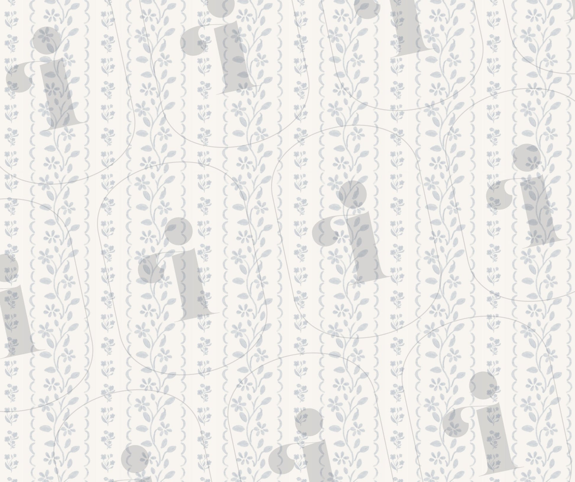 Francesca Vintage Computer Wallpaper Pattern - Plan with Inès