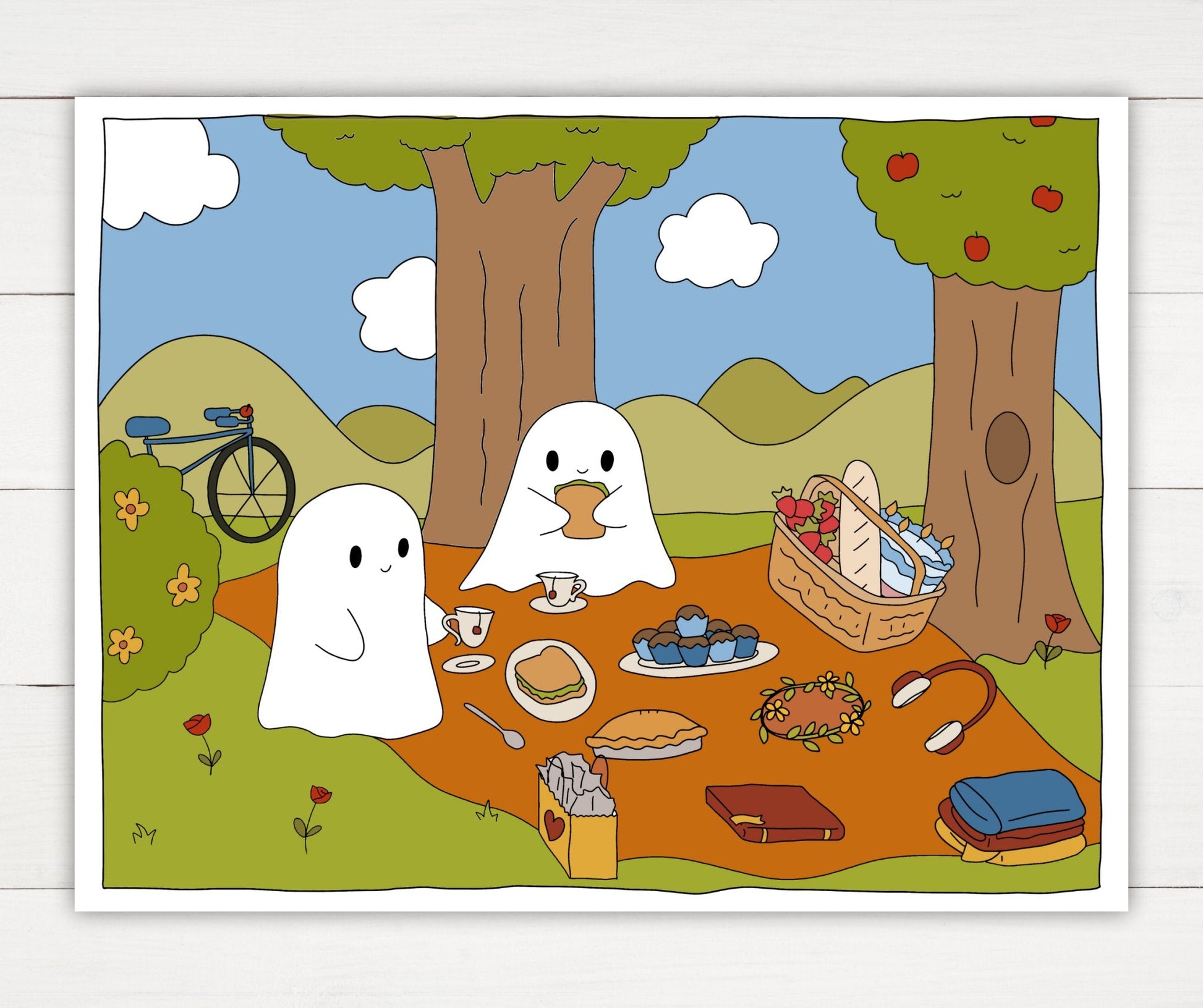 Halloween Coloring Page - Picnic - Plan with Inès