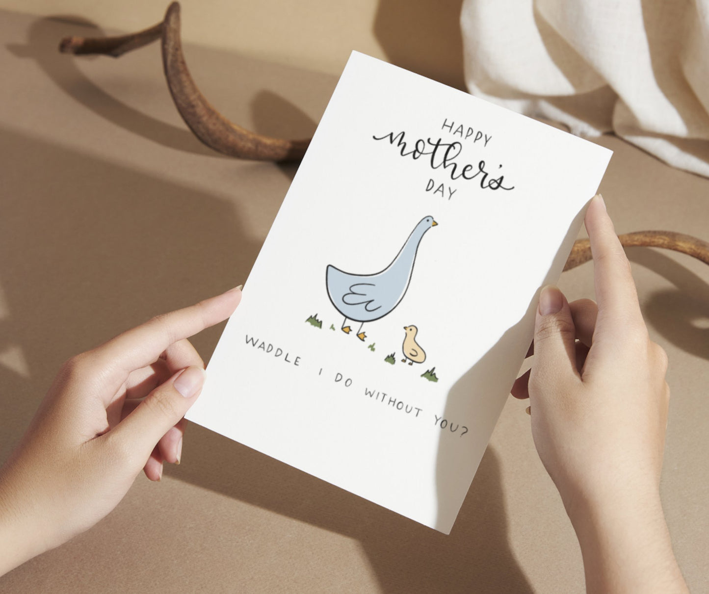 Mother Goose Mother's Day Coloring Card - Plan with Inès