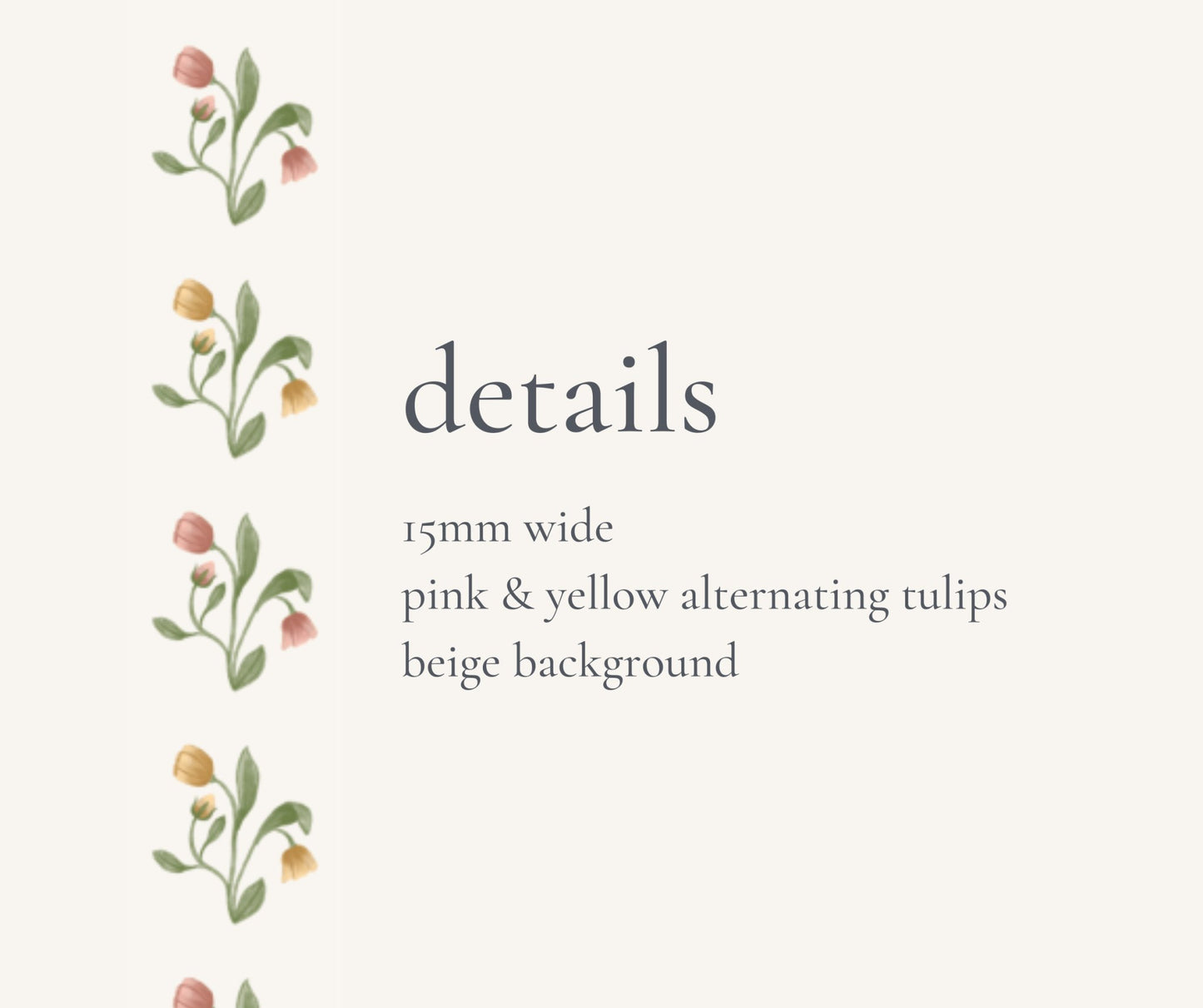 Pink and Yellow Tulips Washi Tape - Plan with Inès