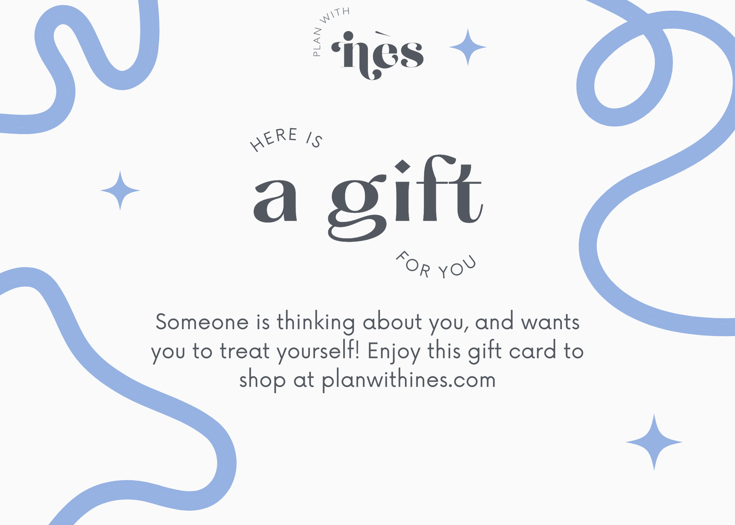 Plan with Inès Digital Gift Card - Plan with Inès