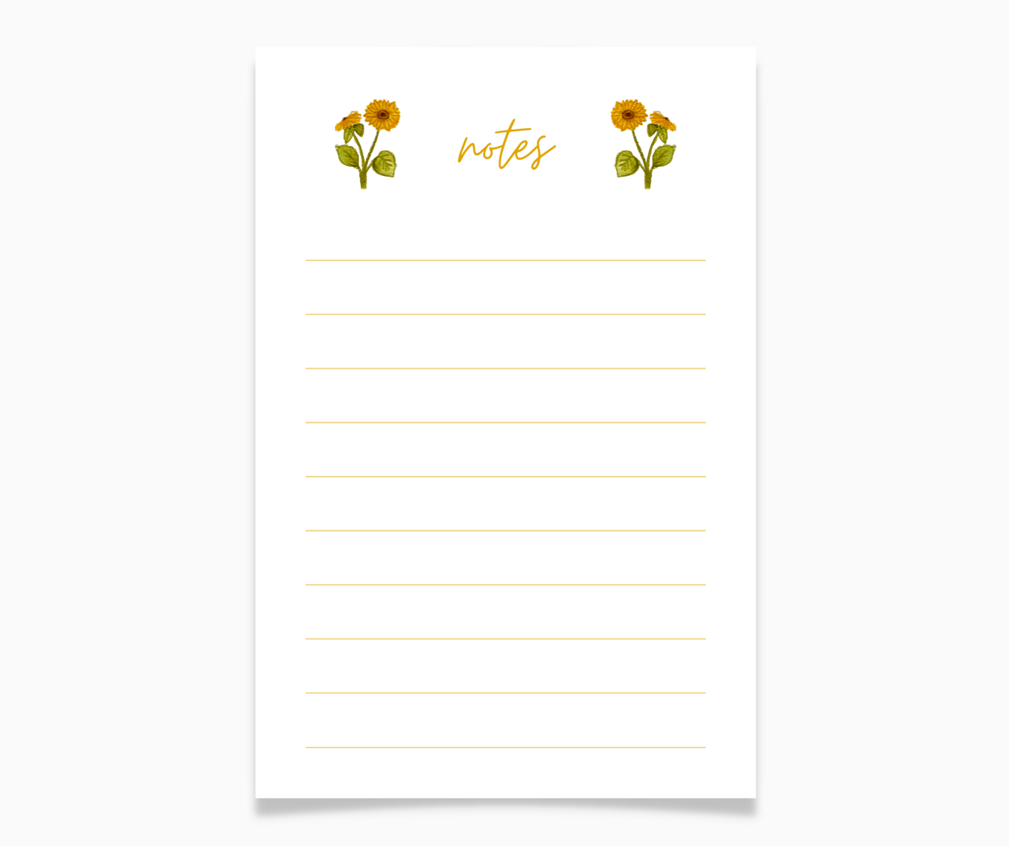 Sunflower Watercolor Note Pads - Plan with Inès