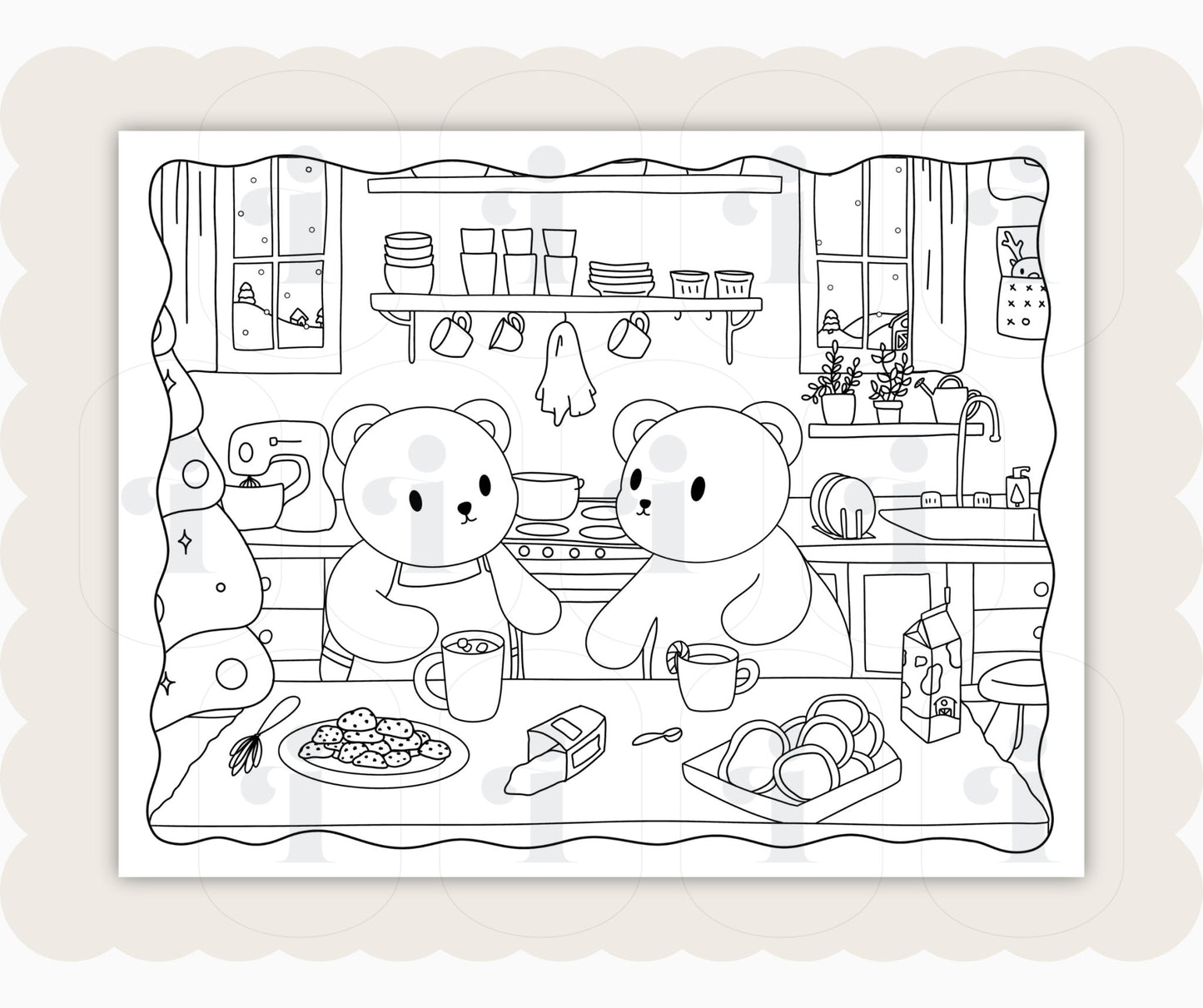 Winter Coloring Page - Cocoa - Plan with Inès