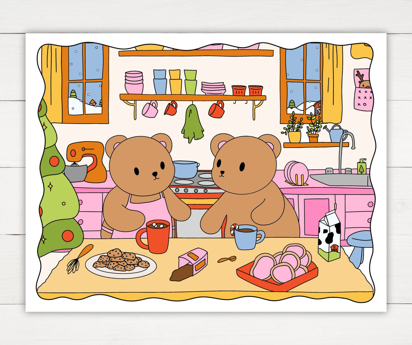 Winter Coloring Page - Cocoa - Plan with Inès
