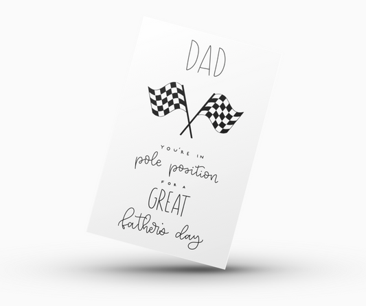 Father's Day Card Printable - Racing