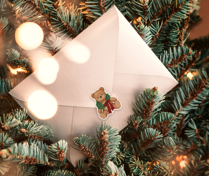 Christmas Teddy Bear Sticker Sheet