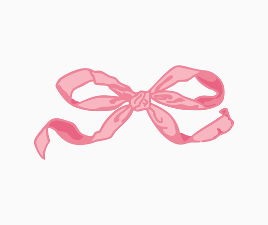 Pink Bow Transparent Sticker