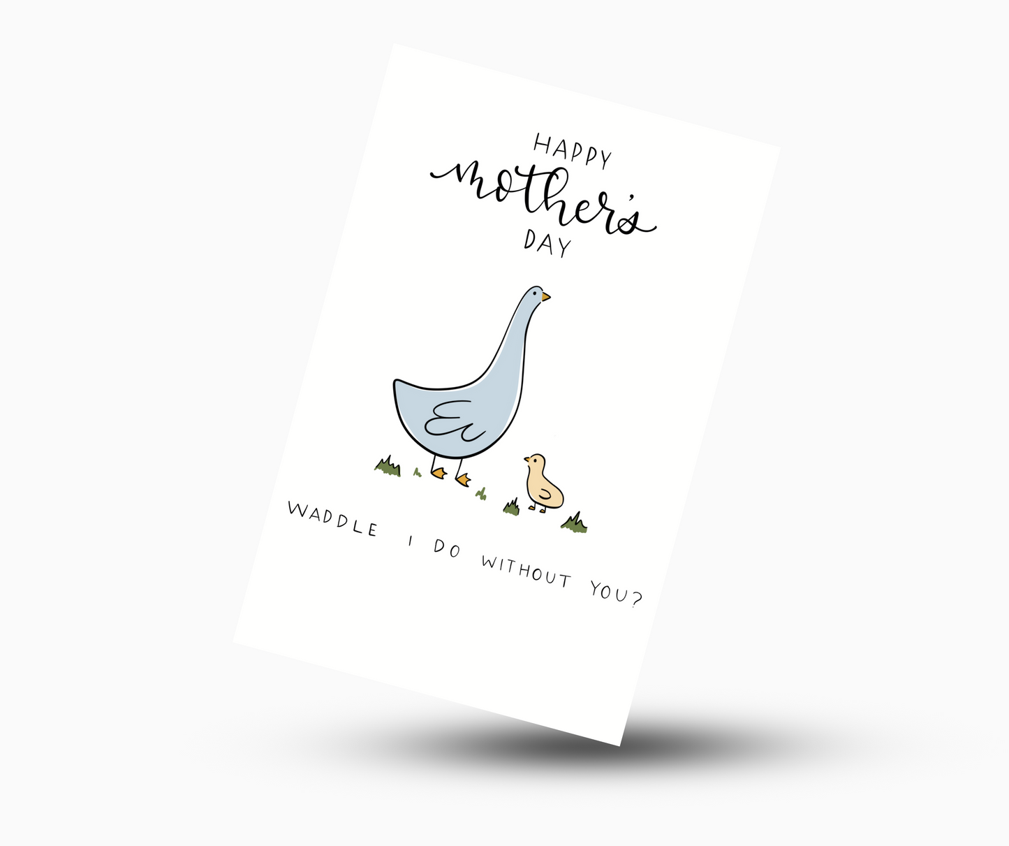 Mother Goose Mother's Day Coloring Card