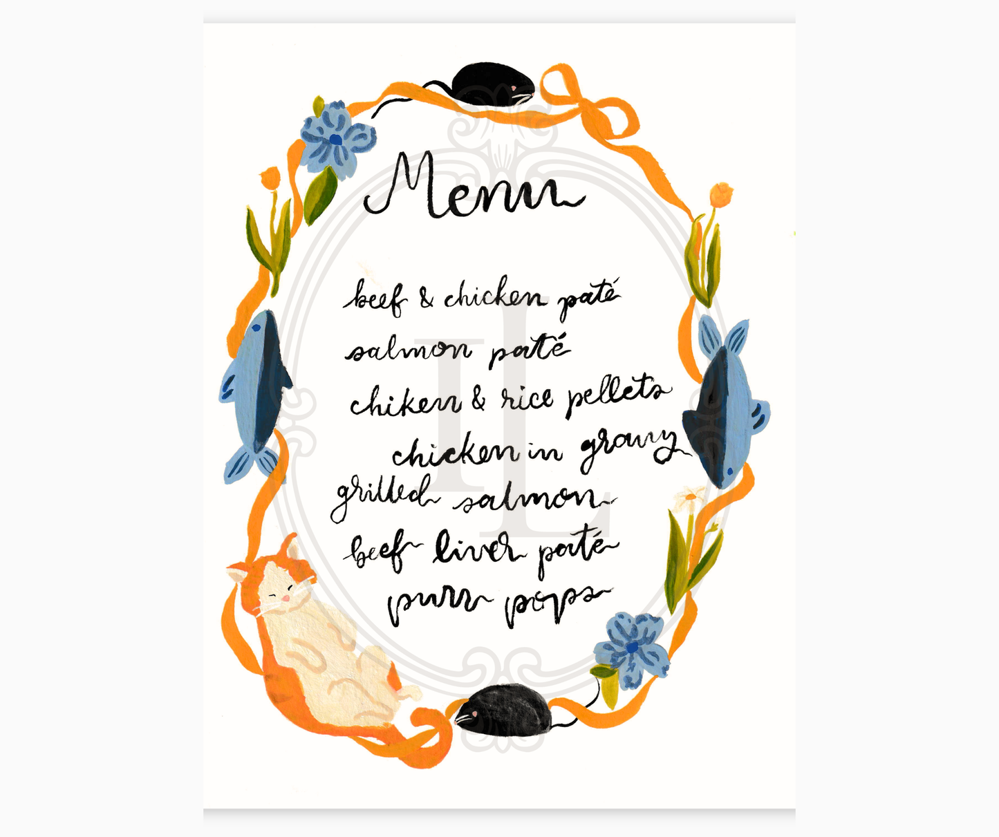 Custom Hand-Painted Pet Menu