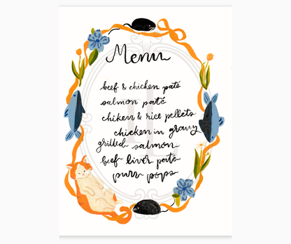 Custom Hand-Painted Pet Menu