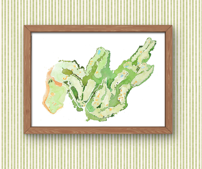 Custom Hand-Painted Golf Course Artwork