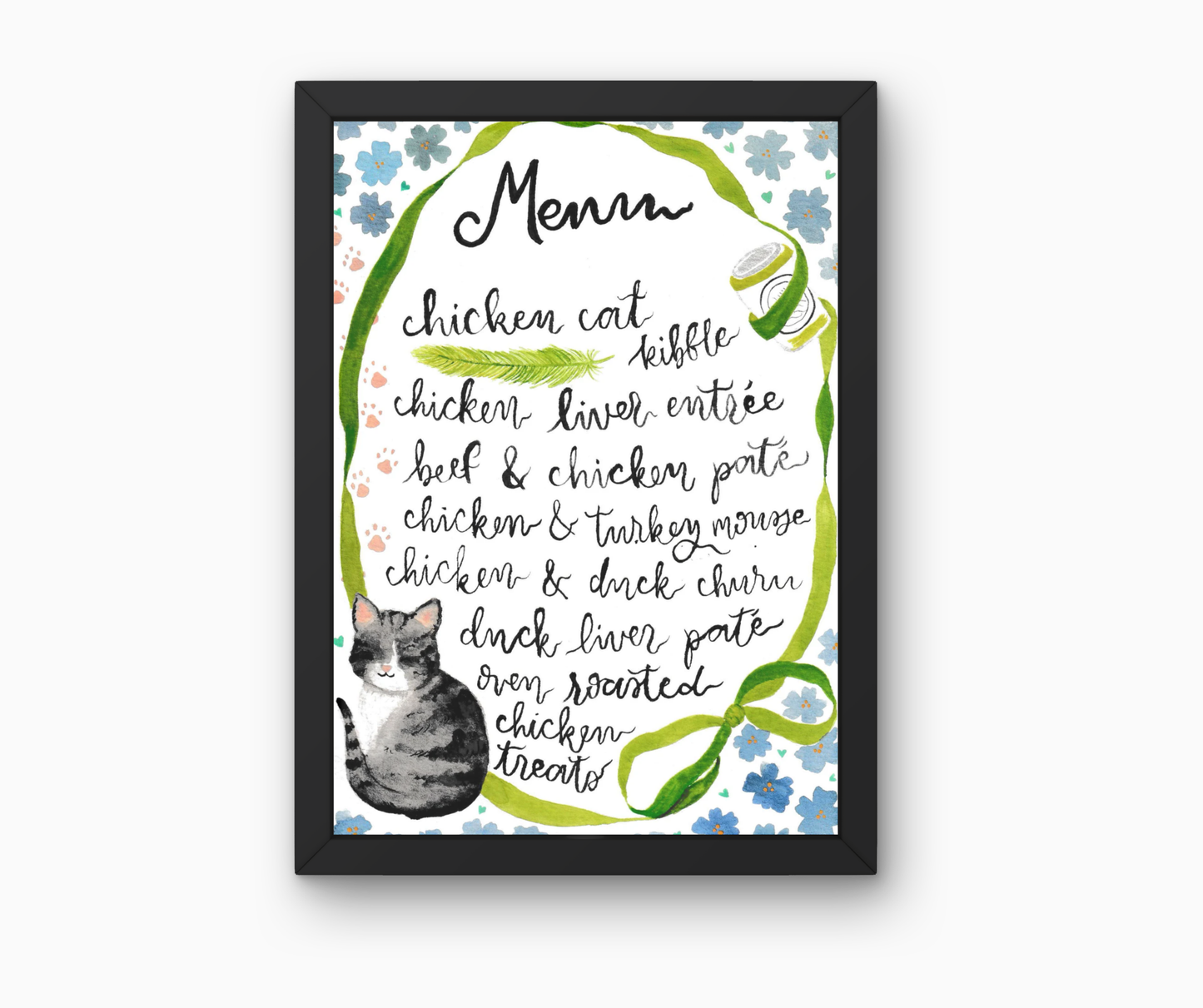 Custom Hand-Painted Pet Menu
